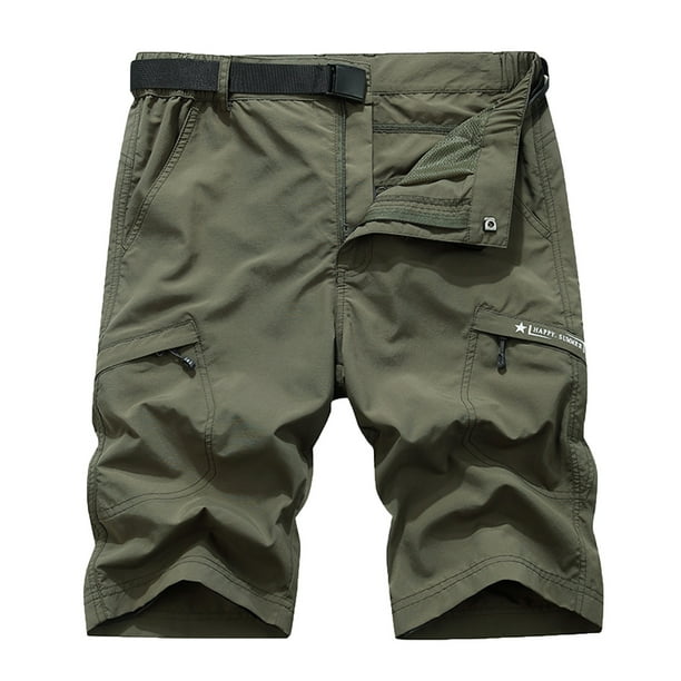 pstuiky Pantalones cortos para hombre, Pantalones cortos cargo de talla grande para hombre, con múltiples bolsillos, holgados, para playa y verano Pantalones cortos de golf