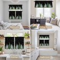 thumbnail image 6 of Christmas Tree Kitchen Curtains Sets for Windows 36 Inch Length, Winter Snowflake Xmas Pine Forest Stars Rod Pocket Window Treatments Tier Curtains and Valances Set for Bedroom/Bathroom, 6 of 8