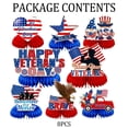 thumbnail image 2 of Tumao 8PCS Veterans Day Table Decorations, Honeycomb Centerpieces, Blue and Red Patriotic Decor, Thank You Happy Veterans Party Supplies Decorations, 2 of 7