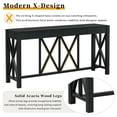 thumbnail image 4 of Euroco 60" Wood Console Table with 4 Drawers,Farmhouse Narrow Long Entryway Table Sofa Table with Open Bottom Storage for Living Room,Kitchen,Hallway,Black, 4 of 8