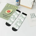 thumbnail image 7 of Pofeuu White Birds Print 30cm Socks, Adult Running Hiking Socks for Youth and Adult, 7 of 7