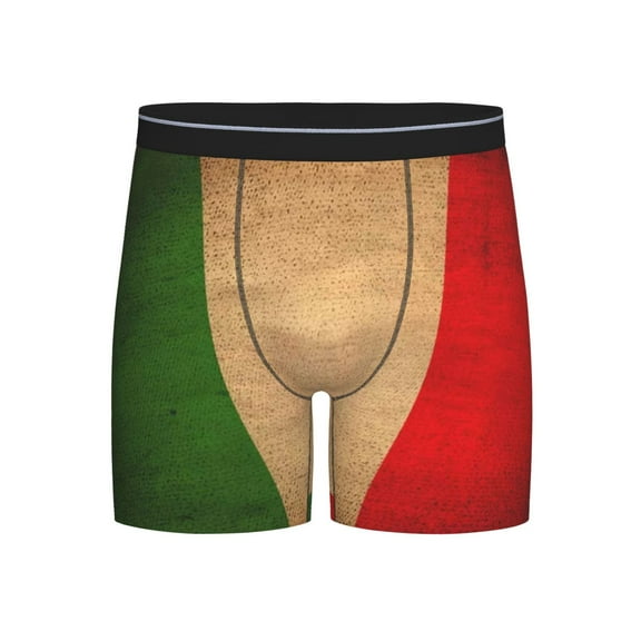 Men Vintage Italian Flag Boxer Briefs Novelty Boxer Shorts Underwear No Fly