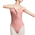 thumbnail image 3 of Lovskoo 2024 Dance Women's Camisole Leotard with Adjustable Straps Dance Practice Suit Suspender Backless Jumpsuit Gymnastics Suit Body Suit Pink-2XL, 3 of 5