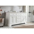 thumbnail image 3 of Ari Kitchen & Bath South Bay 61" Solid Wood Bathroom Vanity in White, 3 of 11
