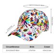 thumbnail image 2 of Balery Mexican Bright Style Gorra de béisbol de tamaño ajustable para correr, entrenar y actividades al aire libre. Gorra de papá para todas las estaciones., 2 of 6