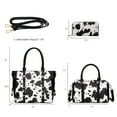 thumbnail image 5 of Montana West 3PCS Purses for Women Tote Bag and Wallet Set Shoulder Satchel Handbags, Cow-Black, 5 of 7
