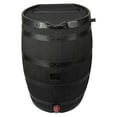 thumbnail image 7 of RTS Home Accents Polyethylene 55 Gallon Premium Flat Back Eco Rain Barrel with Removable Lid, Black Color, 7 of 7