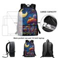 thumbnail image 6 of Uourmeti Lightweight 17 Inch Backpack for Camping Work, Stylish Comfort Straps Front Pocket For Small Items School Backpack, Mushroom and Snail Pattern, 6 of 6
