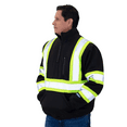 thumbnail image 5 of JORESTECH Hi-Vis Safety Quarter-Zip Sweater, ANSI Class 1 (Black, 3XL), 5 of 6