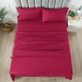 thumbnail image 2 of 4 Piece Set Luxury Bed Sheets Breathable & Cooling Sheets Deep Pocket Bed Sheets Set, 2 of 6