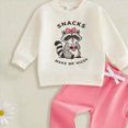 thumbnail image 4 of TOWED22 Toddler Baby Boy Fall Clothes Print Long Sleeve Sweatshirt Tops and Shorts Set Winter Outfit 2Pcs, 4 of 4