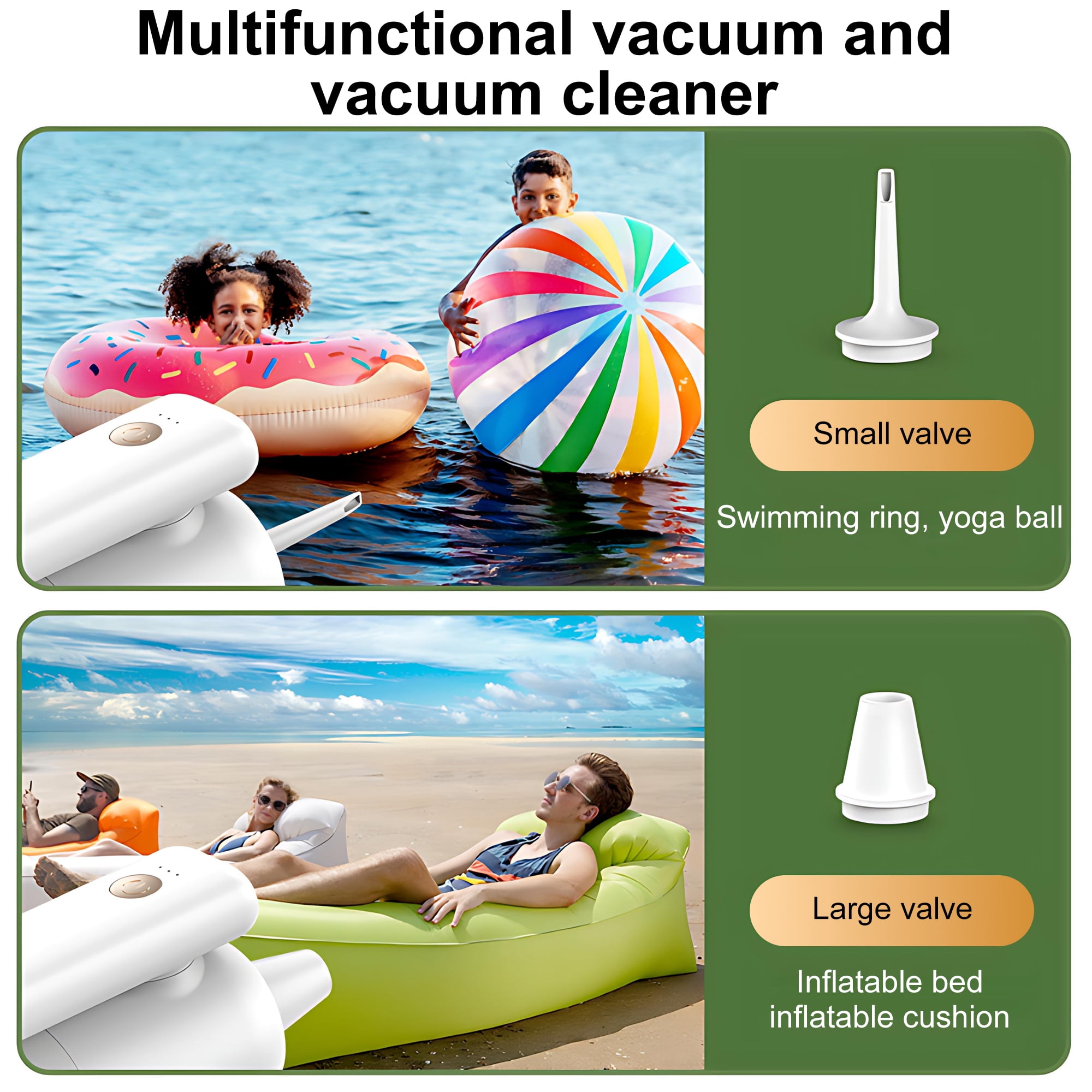 Pecham 10000Pa Mini Car Vacuum Cleaner, 4-in-1 Handheld Vacuum with Dual LED Light for Wet/Dry, Portable Car Vacuum Cordless with Multi-Nozzles for Home, Car and Pet Hair