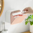 thumbnail image 3 of Wall Mounted Storage Box Small Item Organizer Sanitary Napkins Holder15.5*15.5*9cm pink, 3 of 5