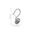 thumbnail image 6 of Utopia Alley Shower Hooks - Shower Curtain Rings for Bathroom - Rust Resistant Shower Curtain Hooks for Shower Curtain or Liner - Shower Curtain Rings with Crystal Design - Set of 12, Brushed Nickel, 6 of 9