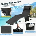 thumbnail image 5 of Homall Outdoor Lounge Chair Foldable Chair Adjustable Height Patio Lounge Chair,Suitable for Beach,Lawn and Pool, Set of 2 Black, 5 of 7