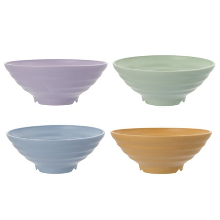 

Rosarivae 4pcs Kitchen Japanese Style Ramen Bowls Rice Bowls Wheat Straw Salad Bowls