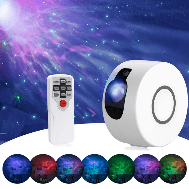 Night Light Projector with Remote, 360 Rotating Starry Sky Galaxy