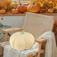thumbnail image 6 of 40cm Flock Pumpkin Throw Pillow Holiday Decor Sofa Cushion Bed Toy Gift(Yellow), 6 of 6