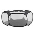 thumbnail image 1 of Portable Small Pet Animals Playpen Transparent Puppy Cat Rabbit Cage Tent for OutdoorBlack, 1 of 2