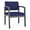 Blue, variant on Lenox Wood Reception Waiting Room Healthcare Guest Chair / Black Wood / Blue