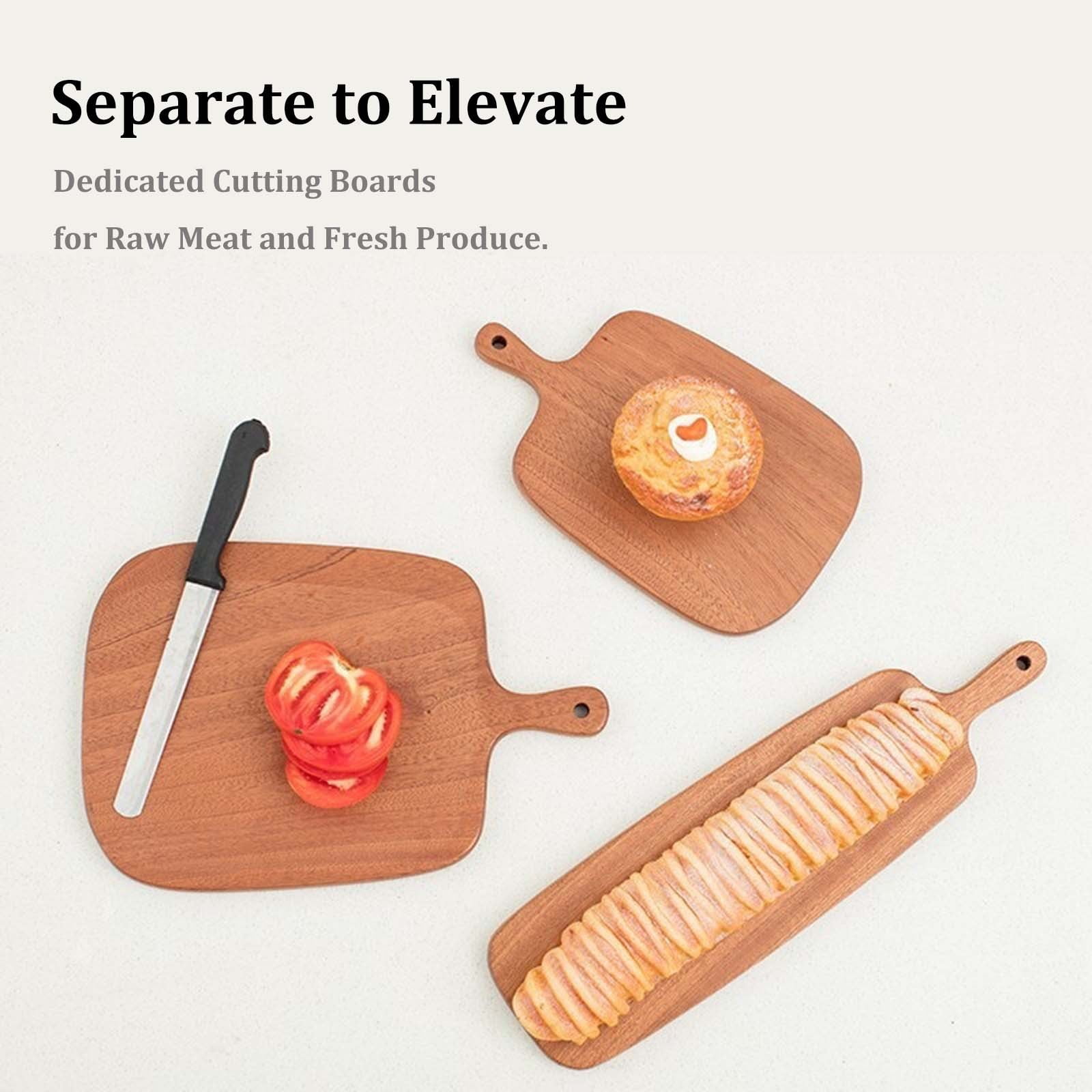 Solid Teak Wood Cutting Board for Meat, Bread & Pizza, Large Kitchen Chopping Block,All-Purpose Serving Board