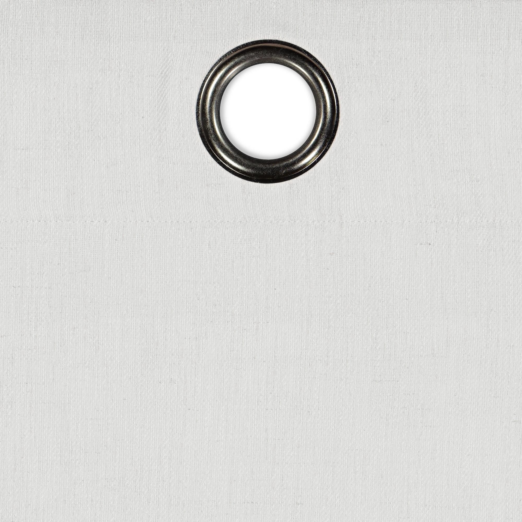 Eclipse Hadley 100% Blackout Curtain Panel, Linen Blend Grommet Window Curtain, 1 Panel, 50 In Wide x 72 In Long, White