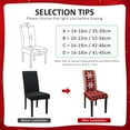thumbnail image 4 of 4PCS Christmas Red Buffalo Plaid Chair Covers Stretch Washable Back Chair Cover Xmas Snowflake Removable Slipcover Chair Protector for Dining Room Kitchen Holiday Home Decor, 4 of 6