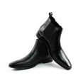 thumbnail image 4 of Men's Genuine Leather Black Chelsea Ankle Dress Casual Boots Almond Toe, 4 of 5