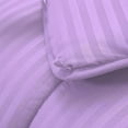 thumbnail image 4 of DNG Creations 3 Piece Damask Stripe Comforter 100% Egyptian Cotton 550 GSM Filling ( Oversized Queen Size ) All Season 800 Thread Count - Stripe Lilac Colour, 4 of 6