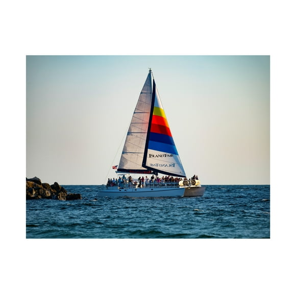 Robert Michaud 'Sailing Tour Boat' Canvas Art