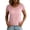 Pink, variant on DeHolifer Women's T-Shirts Casual Cap Sleeve Solid Color Crewneck Lightweight Summer Tee Top Blue L