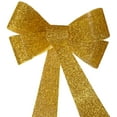 thumbnail image 6 of Northlight Tinsel 4-Loop Bow Christmas Decoration - 16" - Gold, 6 of 9