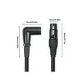 thumbnail image 4 of XLR Extension Cable 90 Degree Male to Straight Female Conversion Adapter for Microphone,Speaker, Recording Studio, Mixer, 4 of 11