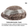 thumbnail image 6 of Human Hair Toupee for Men, Breathable Swiss Lace with Thin Skin Around Mens Toupee 6" Indian Hair Replacement System 130% Density, 6 of 7