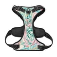 thumbnail image 3 of TEQUAN Large Dog Harness with Leash, Animal Tigers Pastel Color Prints Reflective No Pull Adjustable Pet Vest (L), 3 of 7