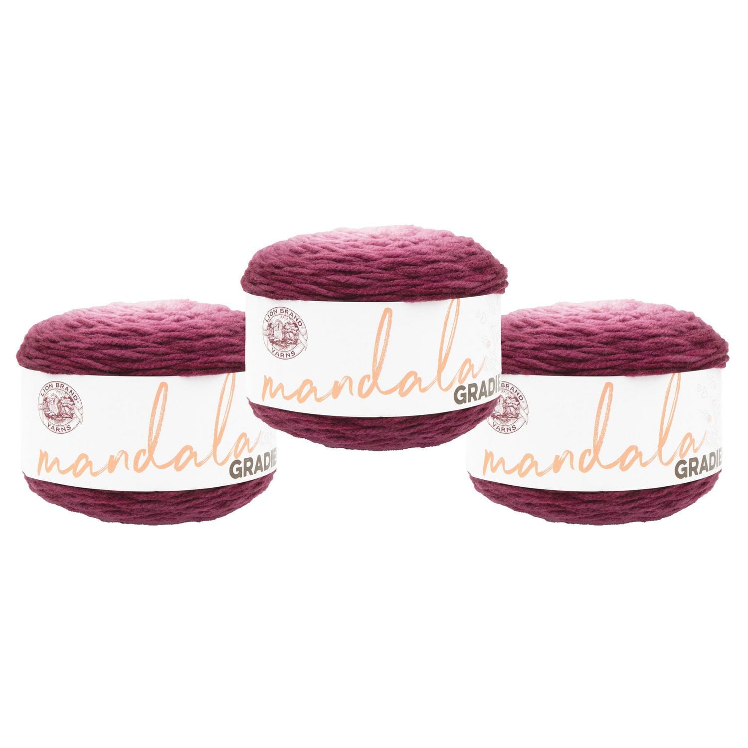 Lion Brand Mandala® Gradient Yarn #4 Medium/Worsted Yarn 150g/270m 3-Pack