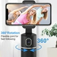 thumbnail image 3 of QXDRAGON Auto Face Tracking Tripod Holder, 360° Rotation Smart Shooting Selfie Stick, Camera Mount Auto Tracking Phone Holder for Live Vlog Streaming Video, No APP Required, Rechargeable Battery, 3 of 7