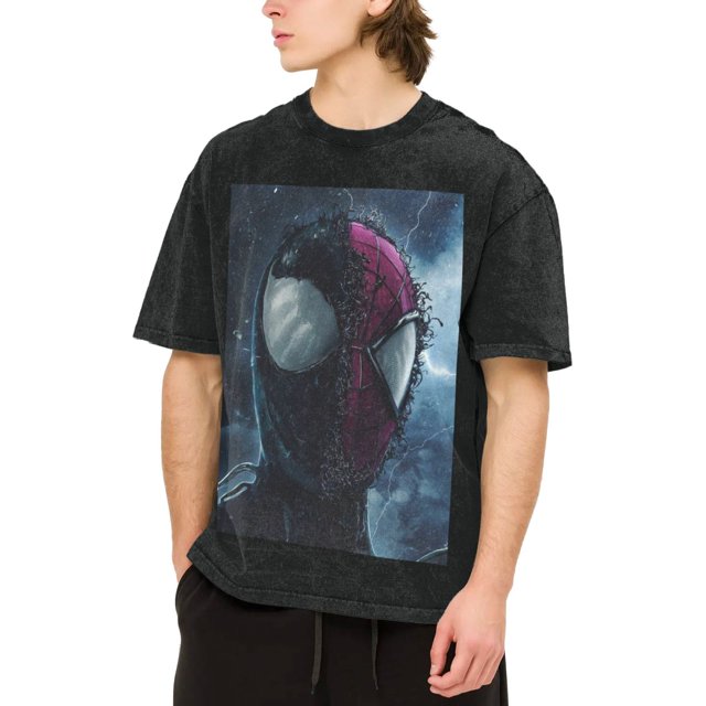 Spider-Man Vintage Washed Drop Shoulder Short Sleeve T-Shirt - Iron On