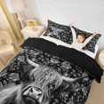 thumbnail image 3 of jejeloiu Black Rose Cow Queen Duvet Cover Set Kids,Farm Print Bedding,Reversible,3pcs(No Comforter), 3 of 6