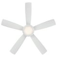 thumbnail image 4 of WAC Odyssey 52" Matte White Integrated LED Smart Flush Mount Ceiling Fan with Remote Control, 4 of 8