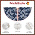 thumbnail image 4 of Daiia Dragons Drawing Merry Christmas Tree Skirt , Xmas Large Lace-up Tree Skirt, Santa Snowflakes Rustic Home Decorations New Year Party Farmhouse Decor-30", 4 of 7