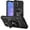 Black, variant on Rome Tech Heavy Duty Armor Case with Kickstand for Nokia C210, Military Grade Protective Cover, Blue