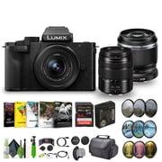 Panasonic Lumix G100D 4K Mirrorless Vlogging Camera, Youtube Vlogger Kit Bundle with 12-32mm Lens and G Vario 45-150mm + M.Zuiko Digital ED 30mm f/3.5 Macro Lens Micro Four Thirds + Vlog Accessories