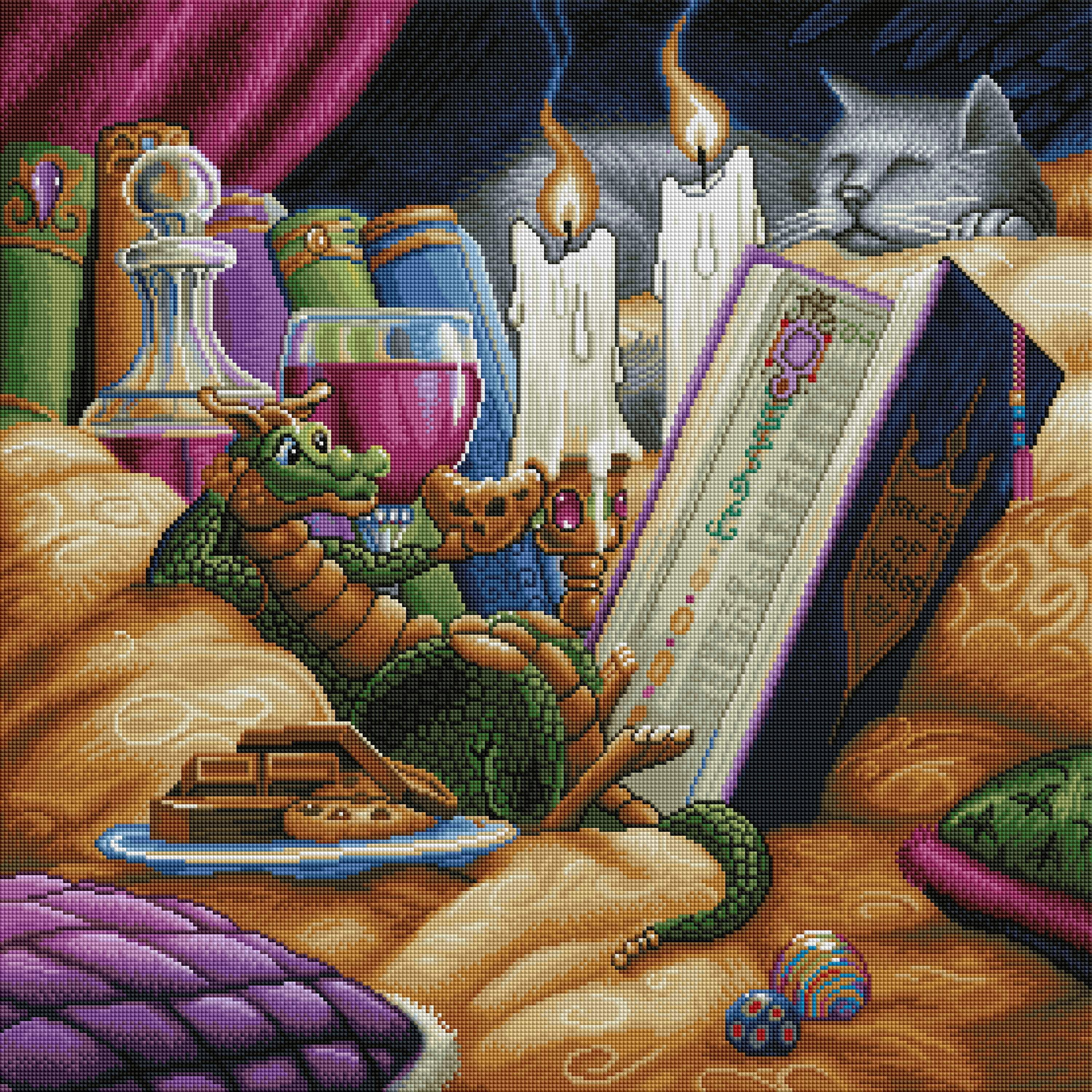 DIAMOND ART CLUB Curl Up with a Good Book Diamond Painting Kit