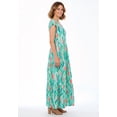 thumbnail image 3 of Woman Within Plus Size Texture Knit Tiered Flutter Sleeve Maxi Dress, 3 of 4