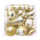 thumbnail image 1 of Advancent Juego de bolas colgantes con forma de corazón, decoraciones festivas, adornos, regalos pensativos, juego de bolas colgantes, Feliz Kits de decoración para fiestas oro, 1 of 6