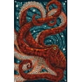 thumbnail image 4 of Lantern Press - Yachats, Oregon, Octopus Mosaic Wall Poster with Push Pins, 14.725" x 22.375", 4 of 4