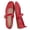 Red, variant on Cushionaire Gracie Mesh Mary Jane Flats for Women - Breathable Ballet Flats with Adjustable Buckle Strap and Memory Foam Cushioning