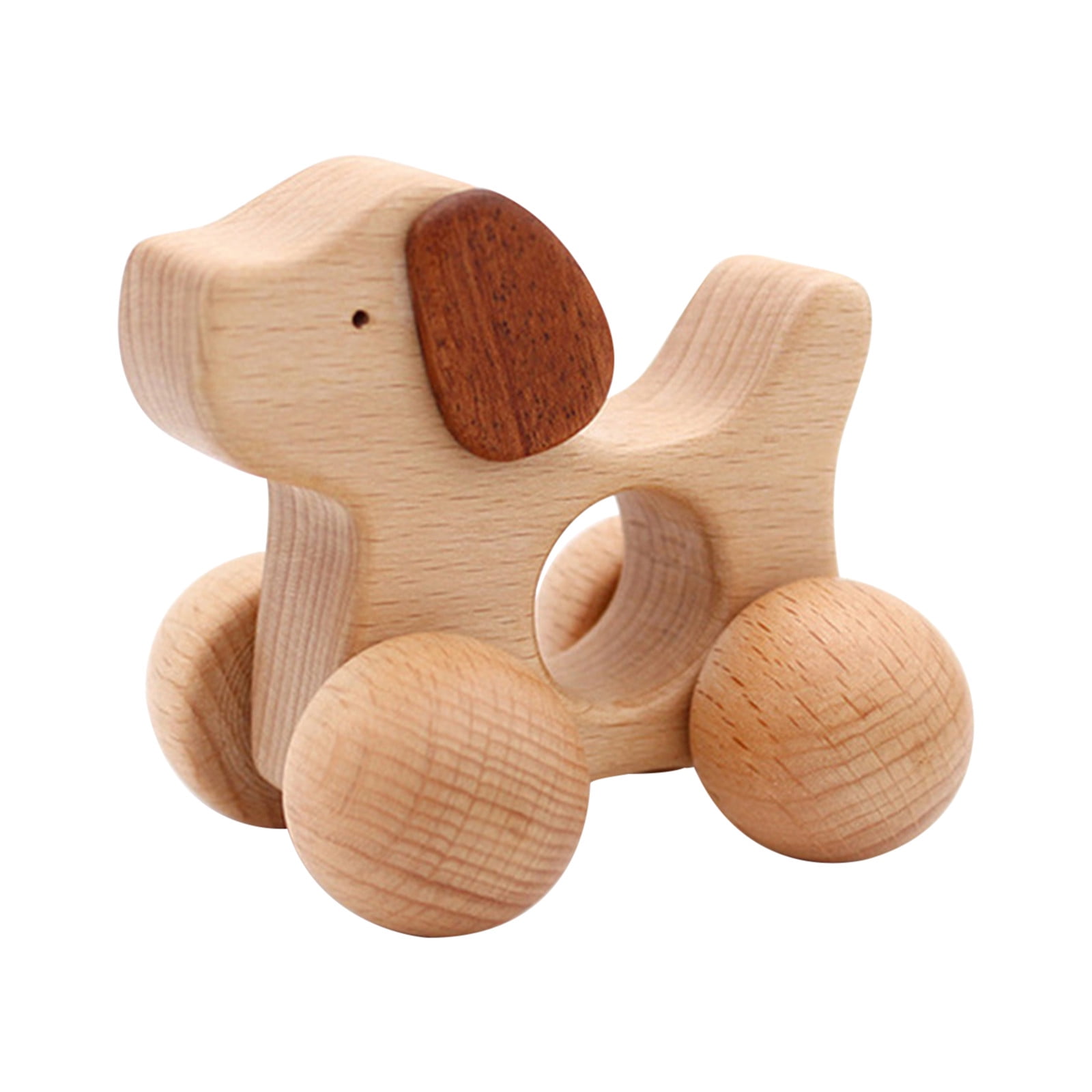1pcs Natural wood Safety Wooden Teether tortoise shape Baby Molar Stick Toy 