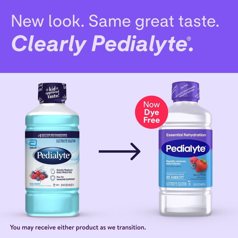 Pedialyte Essential Rehydration Drink, Iced Berry, 1L, 4 Pack photo 3